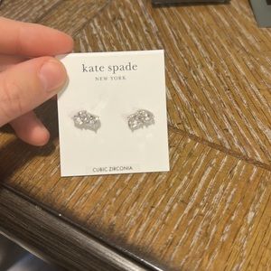 Kate Spade Showtime clear Stone Stud Earrings